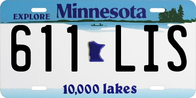 MN license plate 611LIS
