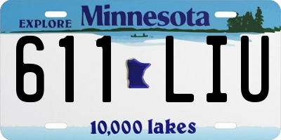 MN license plate 611LIU