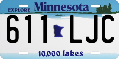 MN license plate 611LJC