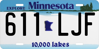 MN license plate 611LJF