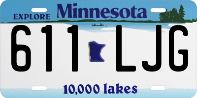 MN license plate 611LJG