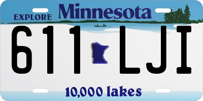 MN license plate 611LJI