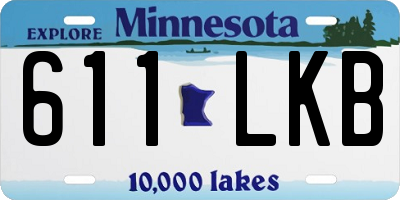 MN license plate 611LKB