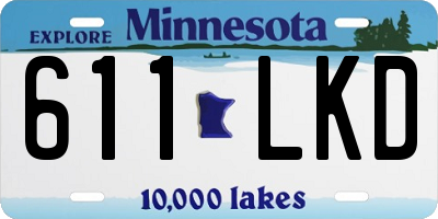 MN license plate 611LKD