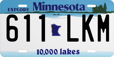 MN license plate 611LKM