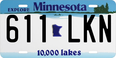 MN license plate 611LKN