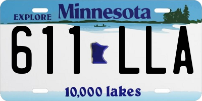 MN license plate 611LLA