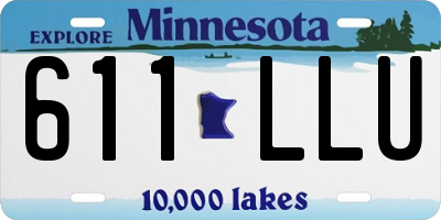 MN license plate 611LLU