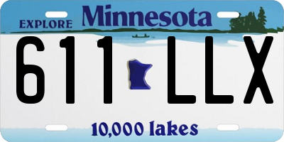 MN license plate 611LLX