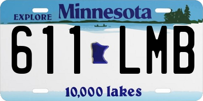 MN license plate 611LMB