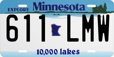 MN license plate 611LMW