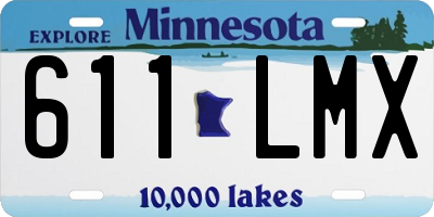 MN license plate 611LMX