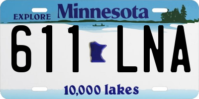 MN license plate 611LNA