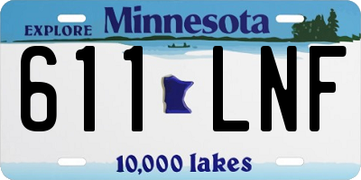 MN license plate 611LNF
