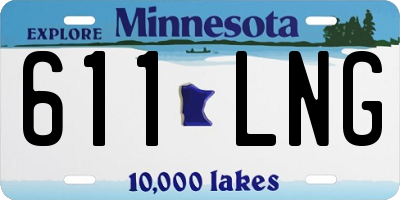 MN license plate 611LNG