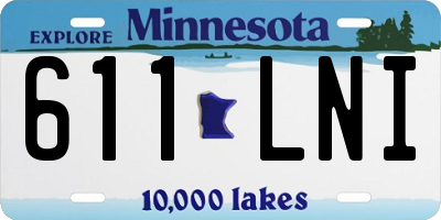 MN license plate 611LNI