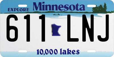 MN license plate 611LNJ