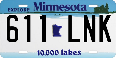 MN license plate 611LNK