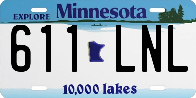MN license plate 611LNL
