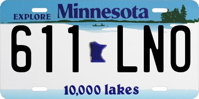 MN license plate 611LNO