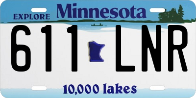 MN license plate 611LNR