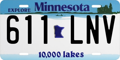 MN license plate 611LNV
