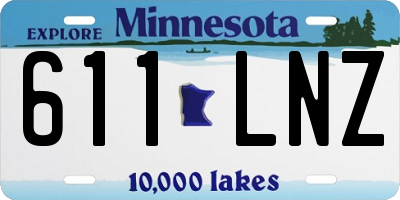MN license plate 611LNZ