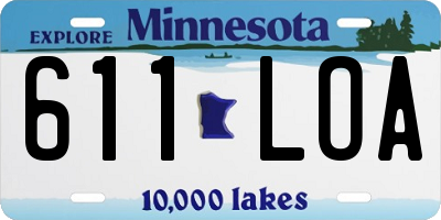 MN license plate 611LOA