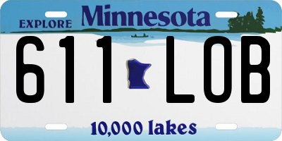 MN license plate 611LOB