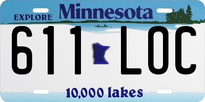 MN license plate 611LOC