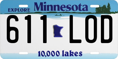 MN license plate 611LOD
