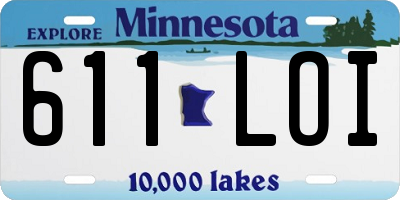 MN license plate 611LOI