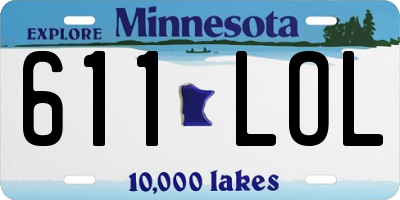 MN license plate 611LOL