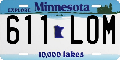 MN license plate 611LOM