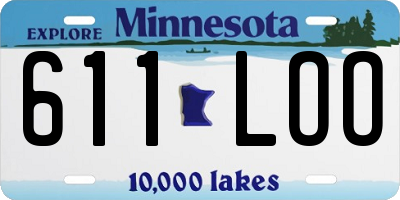 MN license plate 611LOO
