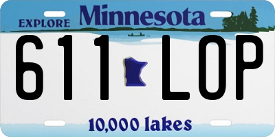 MN license plate 611LOP