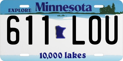 MN license plate 611LOU