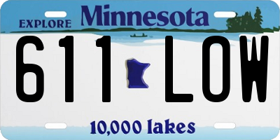 MN license plate 611LOW