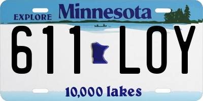 MN license plate 611LOY