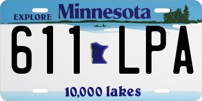 MN license plate 611LPA