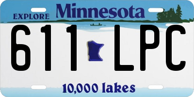 MN license plate 611LPC