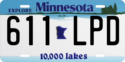 MN license plate 611LPD