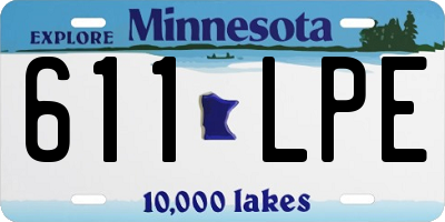 MN license plate 611LPE
