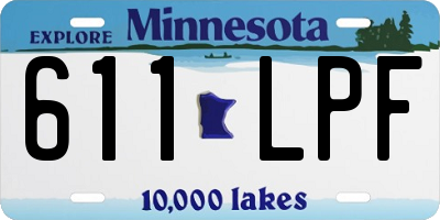 MN license plate 611LPF