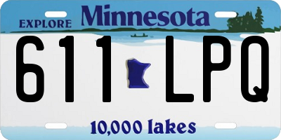 MN license plate 611LPQ