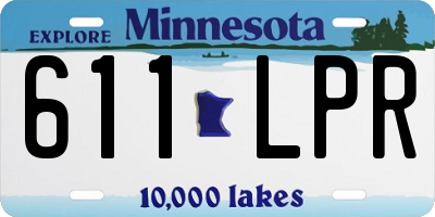 MN license plate 611LPR