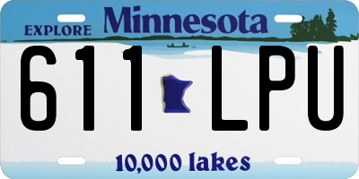 MN license plate 611LPU
