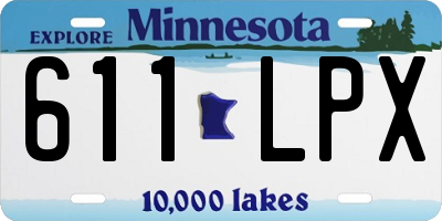 MN license plate 611LPX