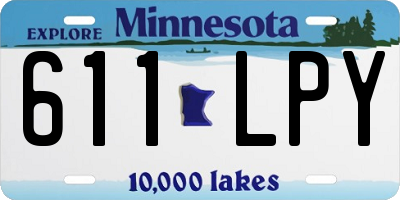 MN license plate 611LPY