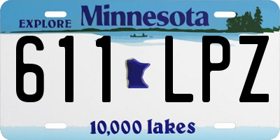 MN license plate 611LPZ